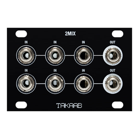 Takaab 2MIX-1U - Dual Three Channel Eurorack Audio/Voltage Mixer