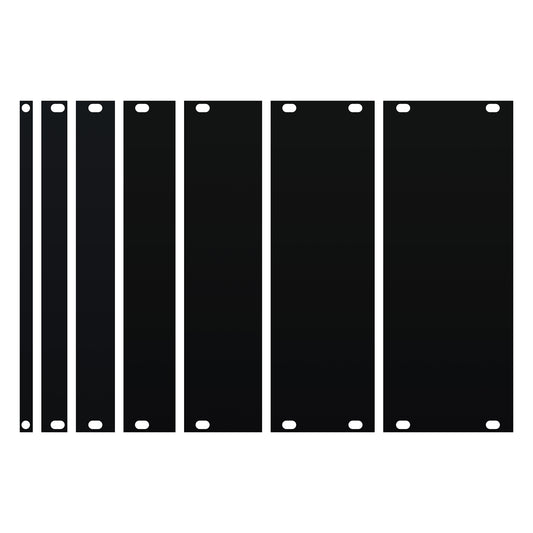 Blank Eurorack Panels Plain Black 1HP 2HP 3HP 4HP 6HP 8HP 10HP