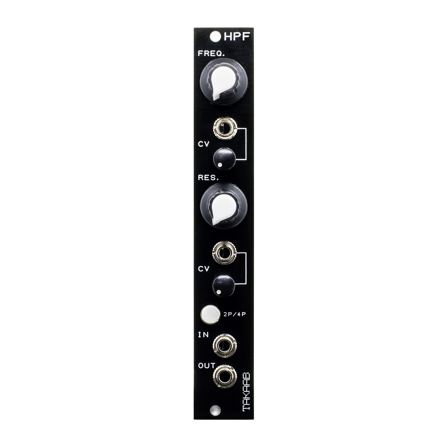 Takaab HPF-3320 2/4pole Voltage Controlled High-Pass Filter - Front panel view