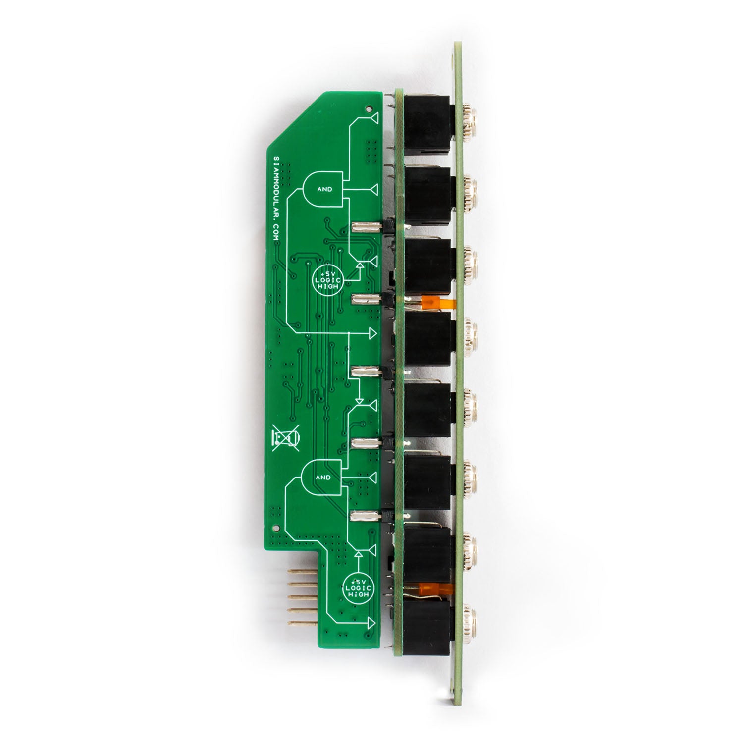 Takaab 2AND - Logic AND Gate for eurorack modular synthesizer. Bottom/signal flow view