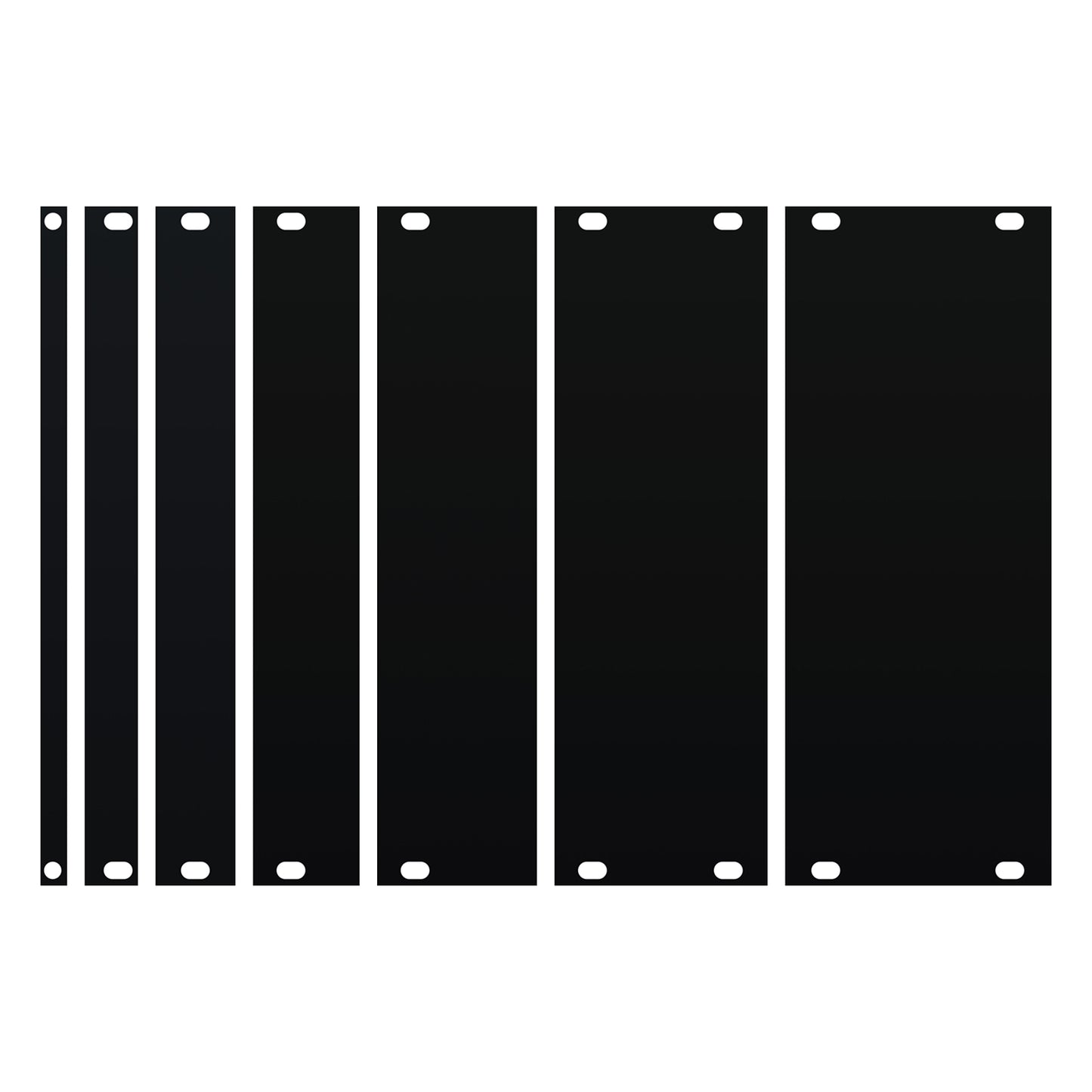Blank Eurorack Panels Plain Black 1HP 2HP 3HP 4HP 6HP 8HP 10HP