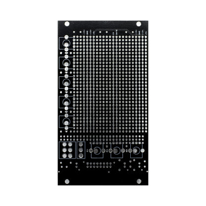 Eurorack Prototyping Board for modular synthesizer design. Front View