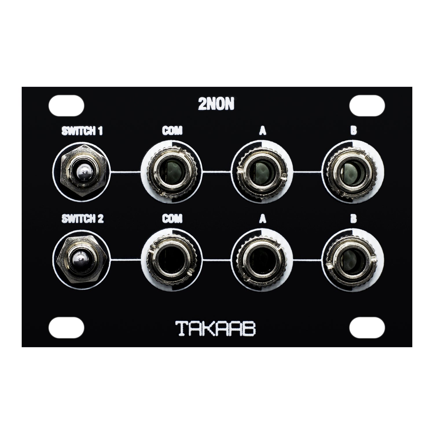 Takaab 2NON-1U Passive Dual ON-OFF-ON Switch Large Front Panel View