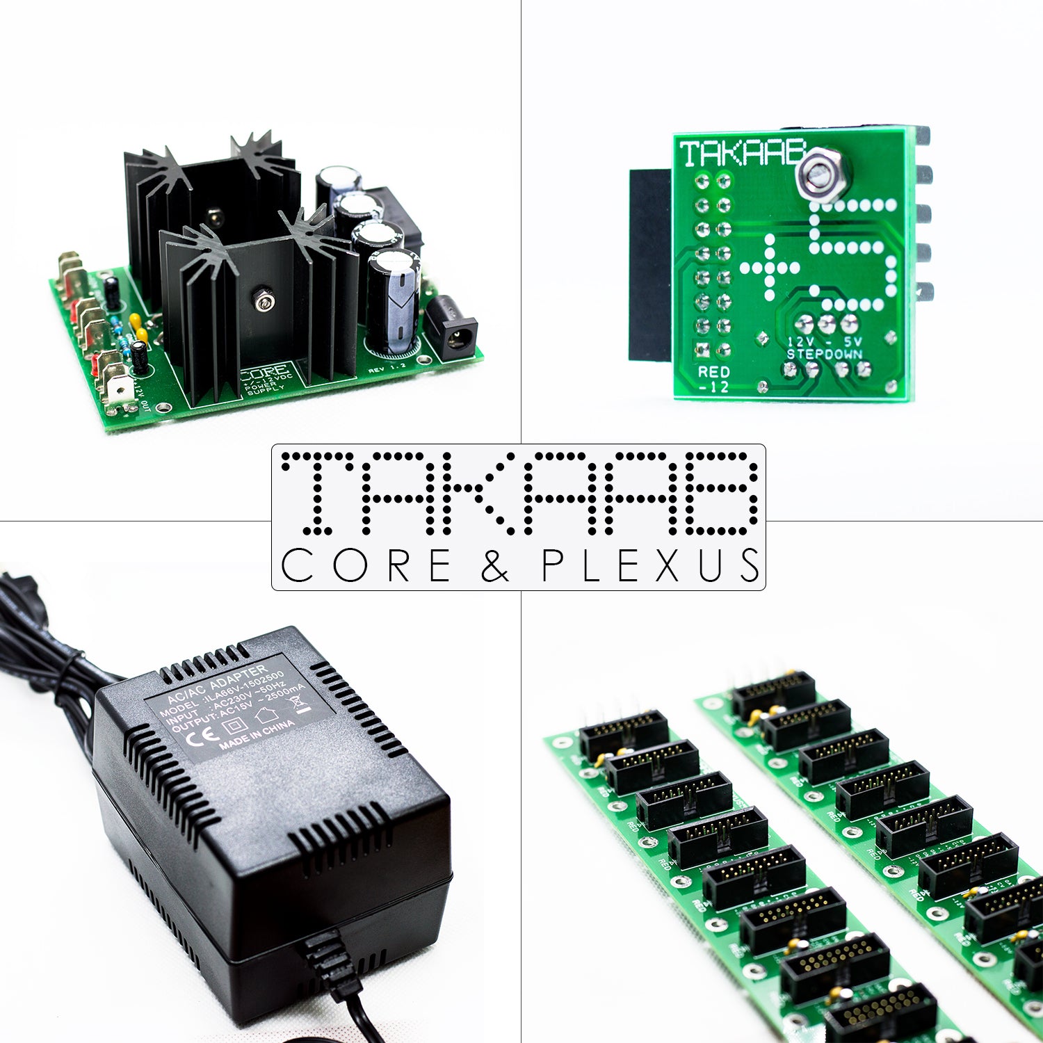 Takaab Core & Plexus - Complete Eurorack Power Solution - Front panel view