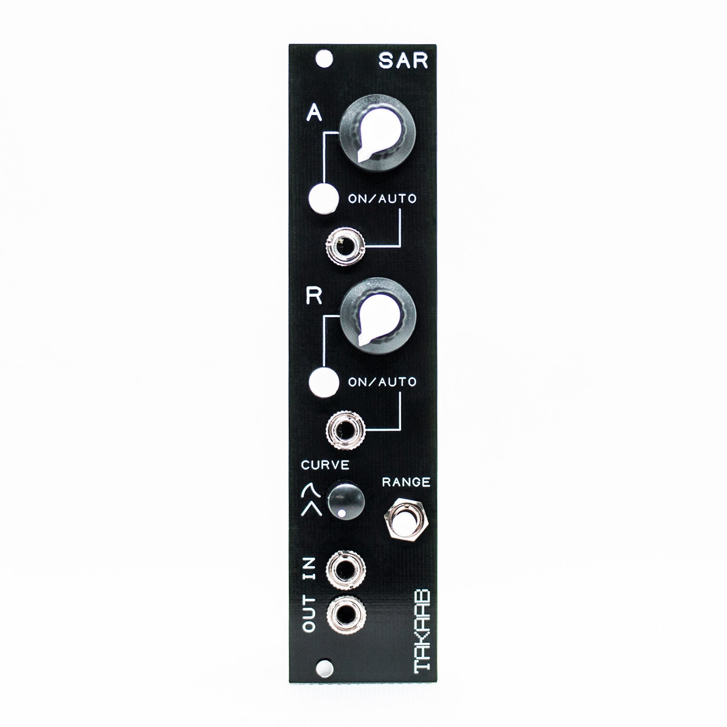 Takaab SAR V1 - Gate Controlled Slew Limiter / Slide-Portamento / AR Envelope - Front panel view