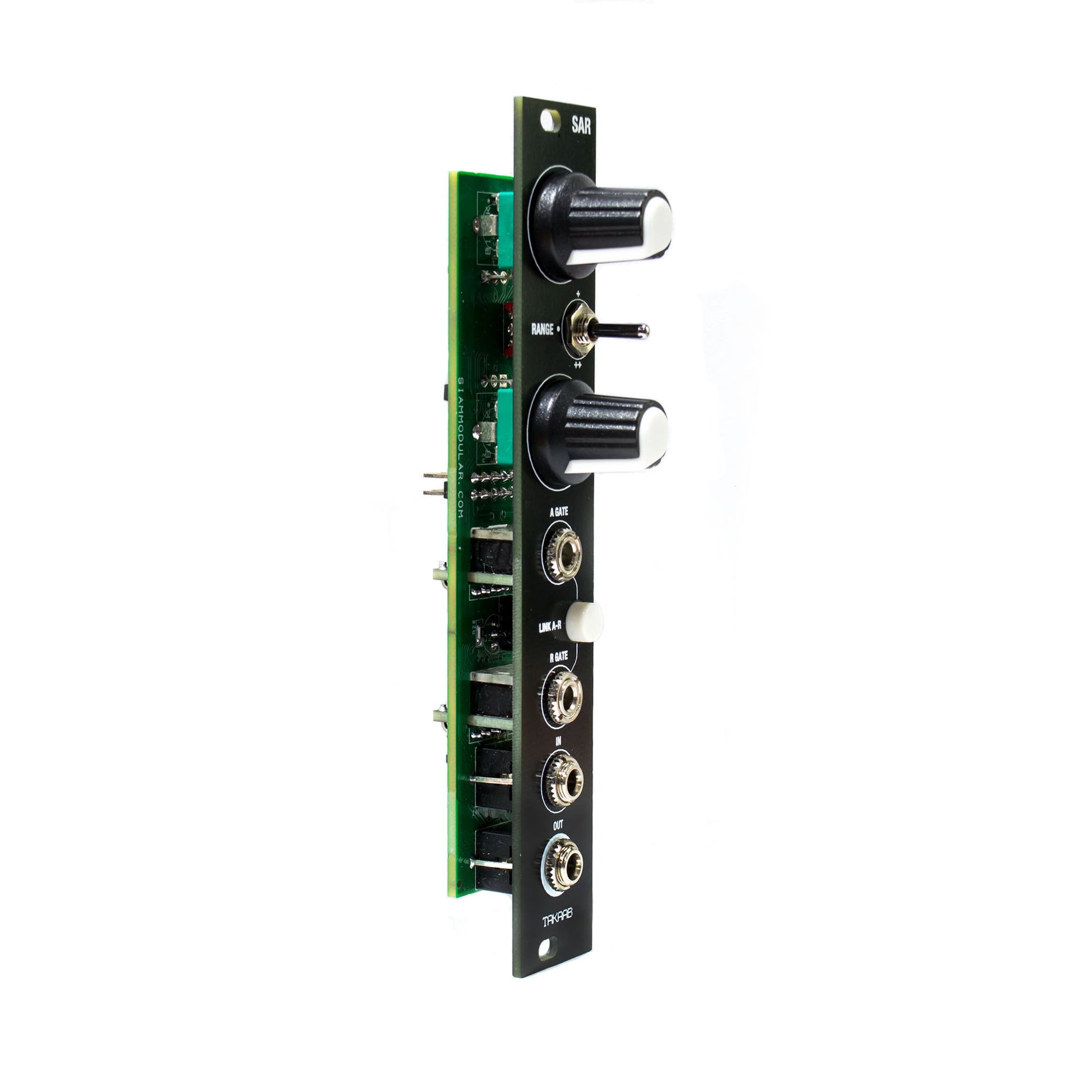 Takaab SAR V2 - Gate Controlled Slew Limiter / Slide-Portamento / AR Envelope - Side view