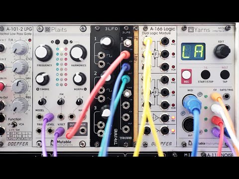 Siam Modular 2LPG passive low pass gate eurorack modular synthesizer patch example