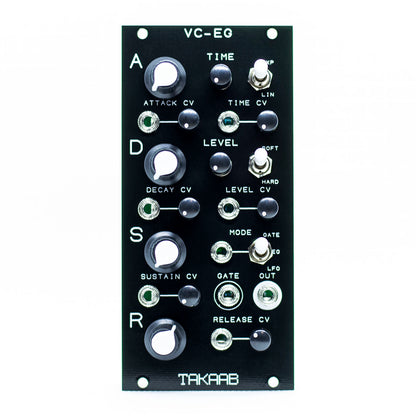 Takaab VC-EG - Voltage Controlled Looping ADSR Envelope Generator - Front panel view