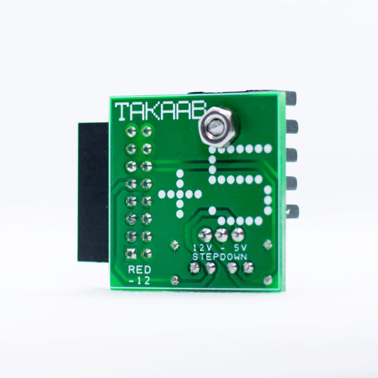 Takaab +5 - Voltage Step-down  12V to 5V for Eurorack Modular Synthesizers. Back PCB view